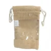 Jutepåse med fönster 20×12 cm