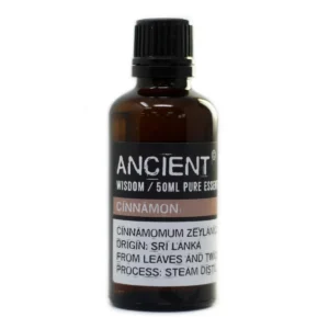 Flaska med kanel eterisk olja 50 ml från Ancient Wisdom