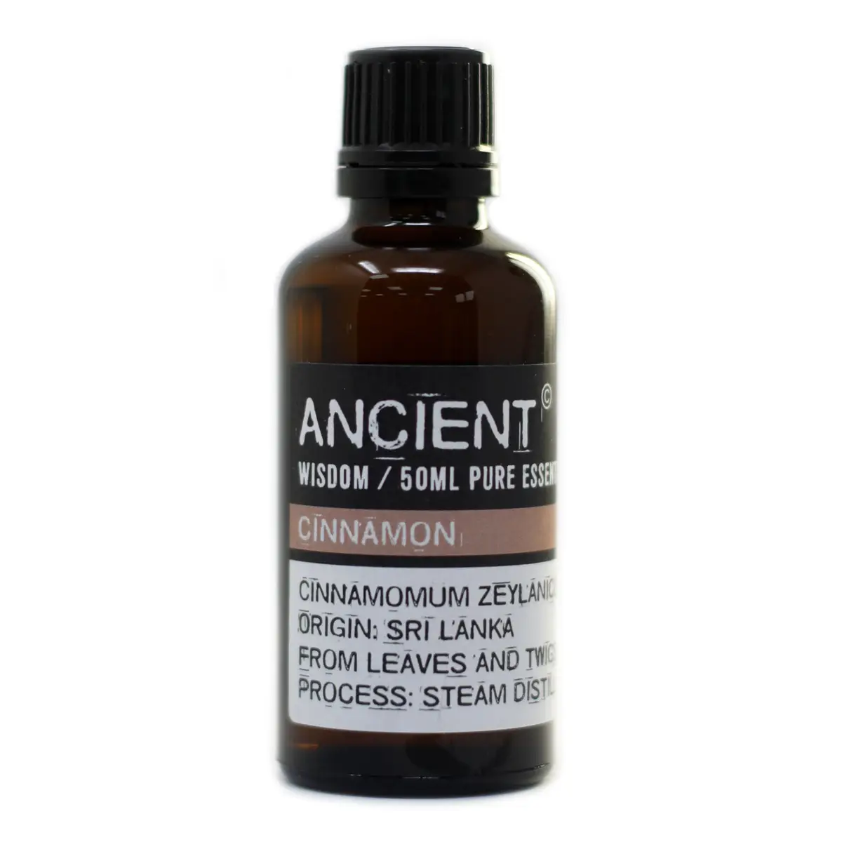 Flaska med kanel eterisk olja 50 ml från Ancient Wisdom