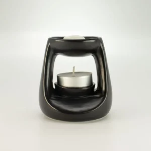 Keramisk Zen-oljebrännare liten klassisk matt svart - produktbild 4