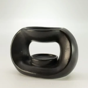 Keramisk Zen-oljebrännare Oval Pebble matt svart - produktbild 3