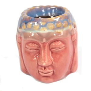 Rosa och blå klassisk Buddha-oljebrännare i keramik
