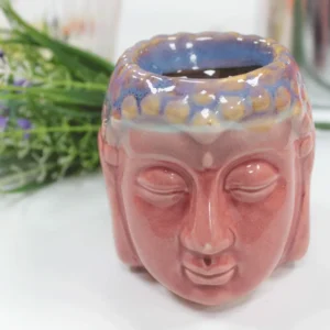 Klassisk Buddha-oljebrännare i rosa och blått - produktbild 3