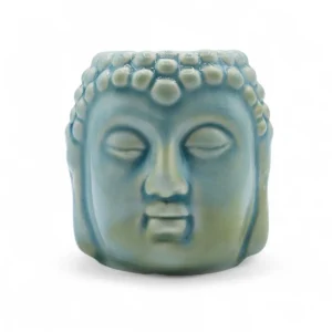 Blå klassisk Buddha oljelampa i keramik med dekorativ glasyr