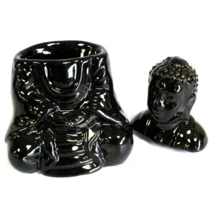 Klassisk Buddha oljelampa i svart - produktbild 2