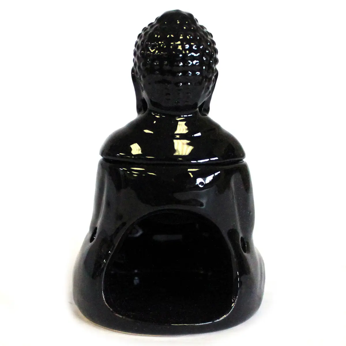 Klassisk Buddha oljelampa i svart - produktbild 3
