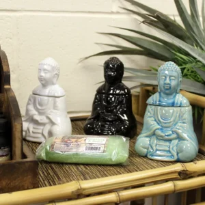 Klassisk Buddha oljelampa i svart - produktbild 4