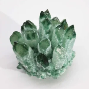 Konstgjord kvartsgrupp i grönt spökkvarts, ca 250-300 g, 8 cm - produktbild 4