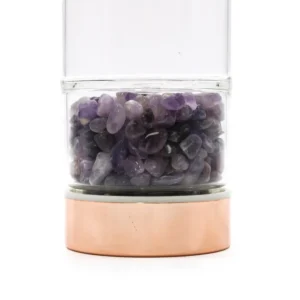 Kristallglasflaska med tesil och ametiststenar - produktbild 7