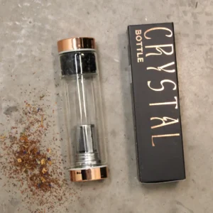 Kristallglasflaska med tesil och rosenkvarts - produktbild 7
