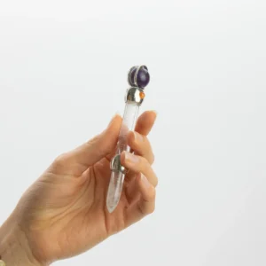 Kristallstav med ametist och kvarts, 12 cm - produktbild 4