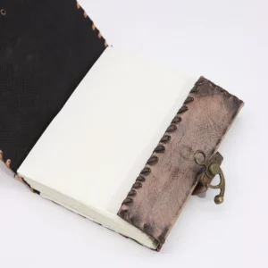 Läderanteckningsbok med Evil Eye-motiv och 160 sidor 20x15 cm - produktbild 2