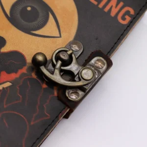 Läderanteckningsbok med tryck – Stoppa Doomscrolling 17,8x12,7 cm - produktbild 6