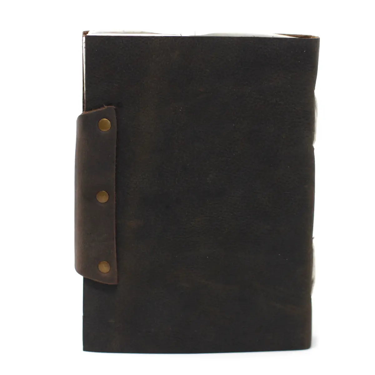 Läderanteckningsbok svart med lås 18x13 cm - produktbild 6