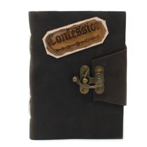 Läderanteckningsbok svart med lås 18x13 cm - produktbild 7