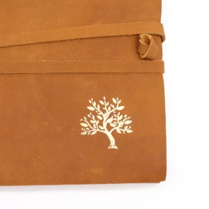 Läderskissbok Golden Tree 18x23 cm med 144 sidor - produktbild 2