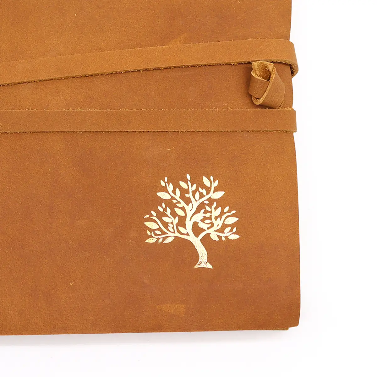 Läderskissbok Golden Tree 18x23 cm med 144 sidor - produktbild 2