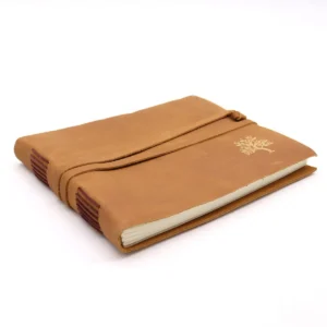 Läderskissbok Golden Tree 18x23 cm med 144 sidor - produktbild 4