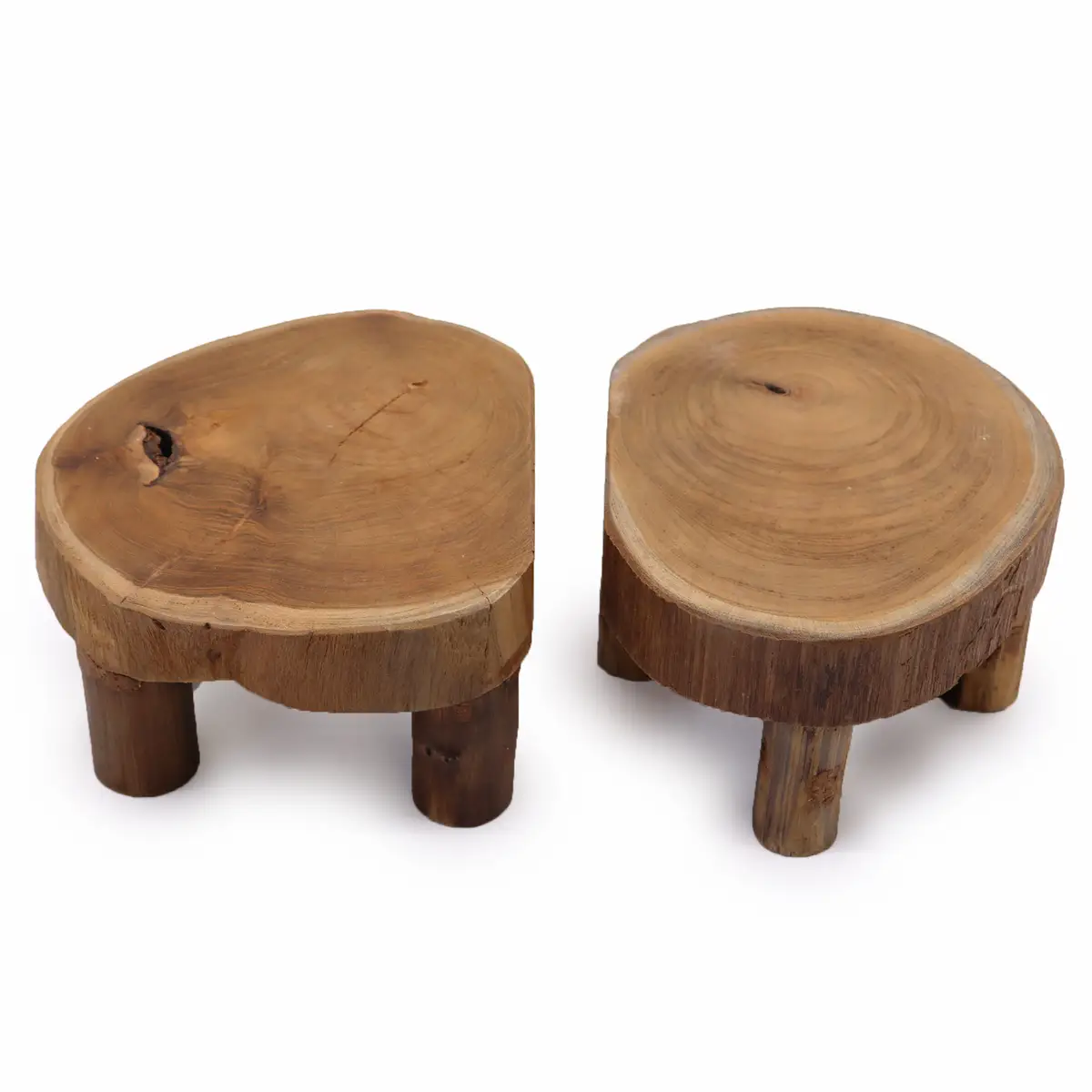 Låg displayplatta i teak 24x10 cm, 2-pack - produktbild 3