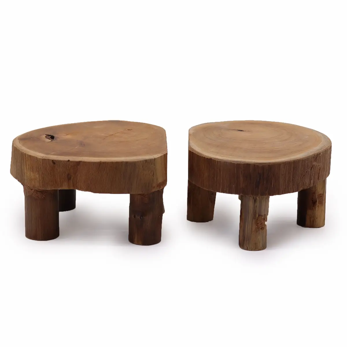 Låg displayplatta i teak 24x10 cm, 2-pack - produktbild 4