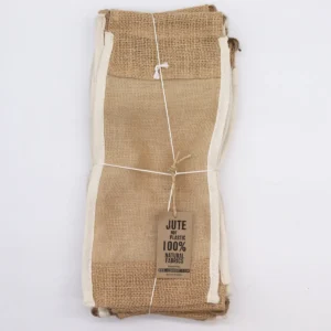Långtvättad jutesäck med bomullsöga 35x15 cm - produktbild 3