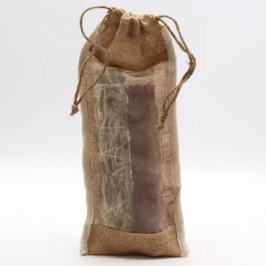 Långtvättad jutesäck med bomullsöga 35x15 cm - produktbild 4