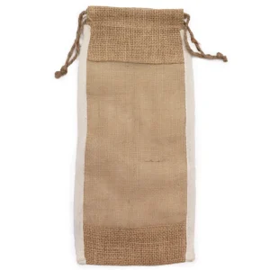 Långtvättad jutesäck med bomullsöga 35x15 cm - produktbild 5