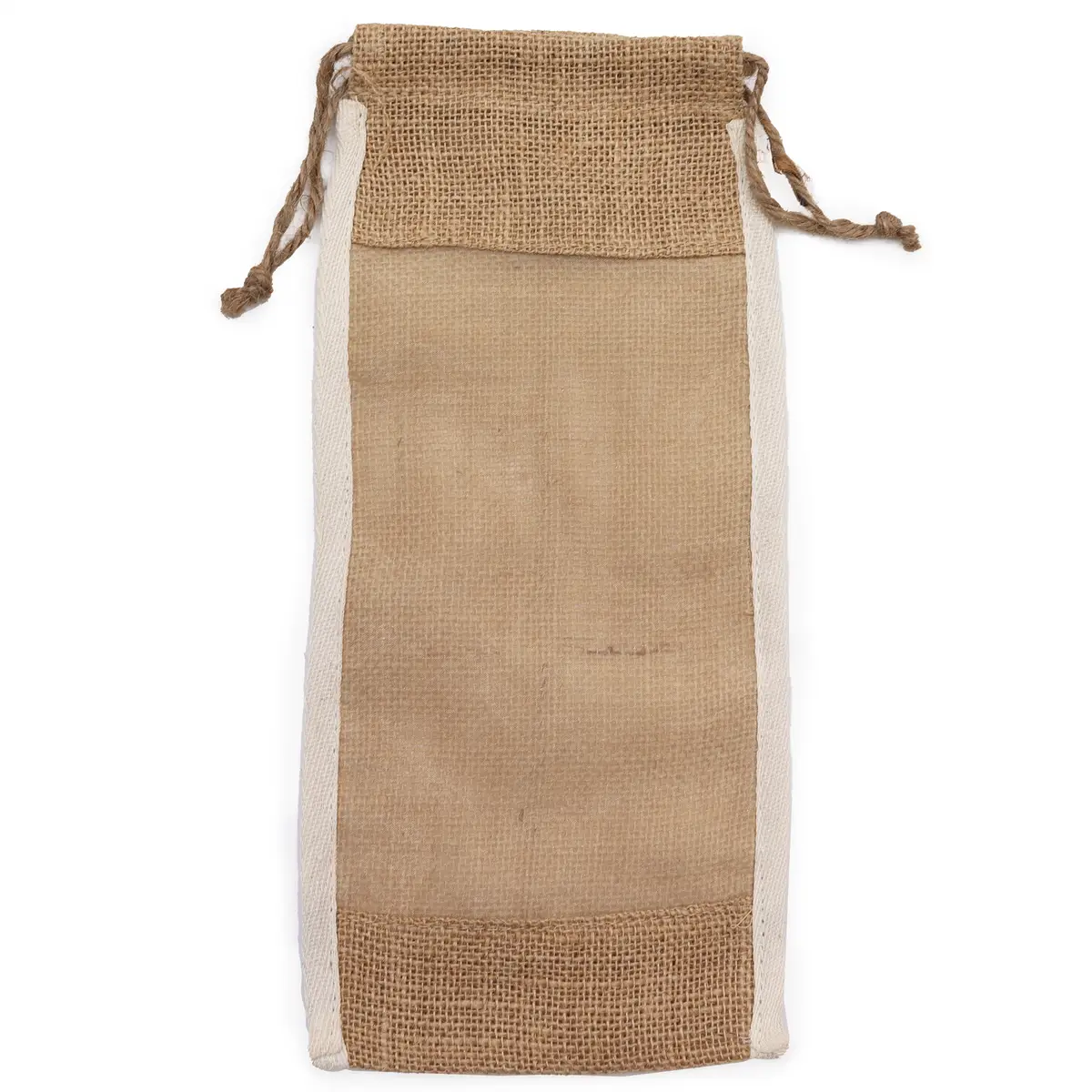 Långtvättad jutesäck med bomullsöga 35x15 cm - produktbild 5