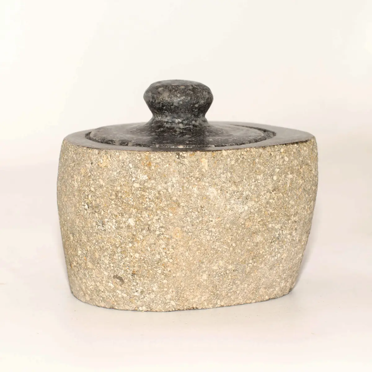 Liten jordningskruka i naturlig flodsten cirka 9x7 cm - produktbild 10