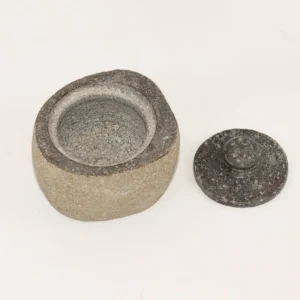 Liten jordningskruka i naturlig flodsten cirka 9x7 cm - produktbild 4