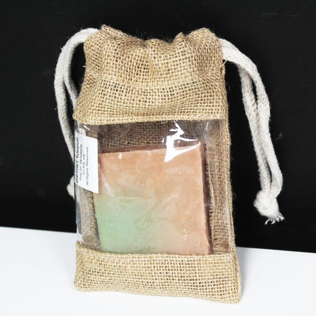 Liten jutepåse med fönster 16x10 cm - produktbild 5