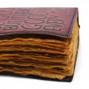 Liten läderanteckningsbok med präglat citat 12,7×8,9 cm - produktbild 7