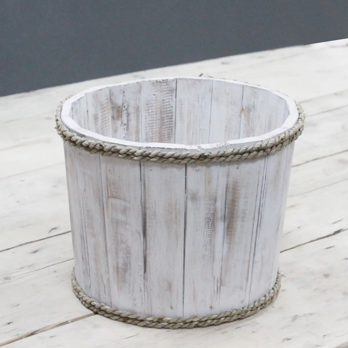 Liten nautisk displaybehållare i vitlaserat trä 21x29 cm - produktbild 3