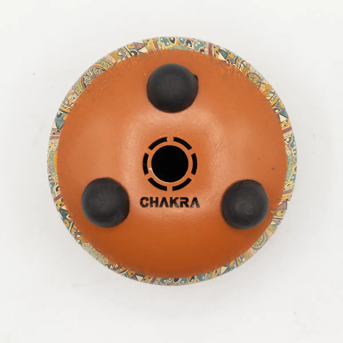 Liten Steel Tongue Happy Drum med Om-mandala 13x9 cm - produktbild 3