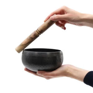 Liten svart tibetansk klangskål 14 cm - produktbild 2