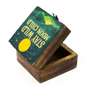 Liten träask med keramisk glasyr – Stay Wild Moon Child - produktbild 3