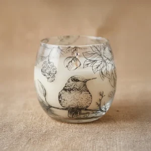 Litet doftljus i glasburk med fågelmotiv - produktbild 5