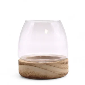 Litet glasterrarium med naturlig tungträbotten 10x10 cm - produktbild 2