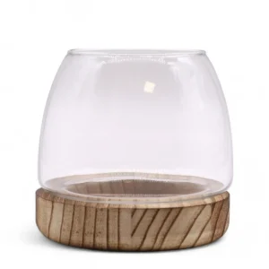 Litet glasterrarium med naturlig tungträbotten 13x13 cm - produktbild 2