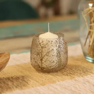 Ljushållare i glas med ormbunksblad Pino 10x9 cm - produktbild 10