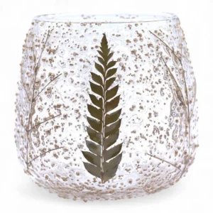 Ljushållare i glas med ormbunksblad Pino 10x9 cm - produktbild 9