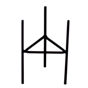 Svart ljushållare i järn med minimalistisk design