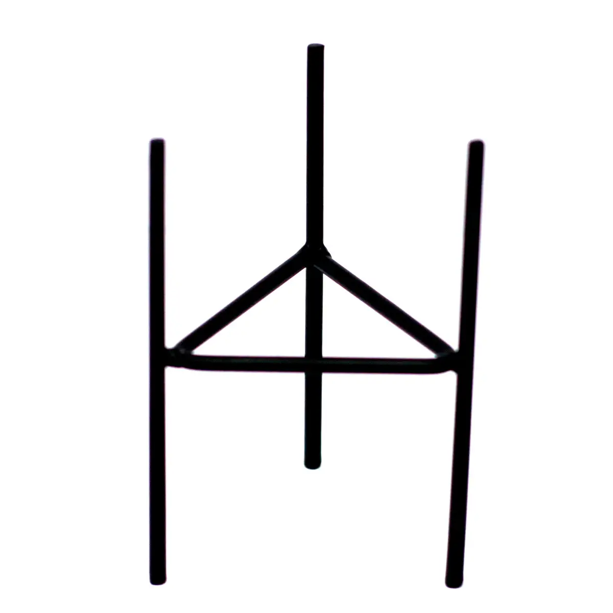 Svart ljushållare i järn med minimalistisk design