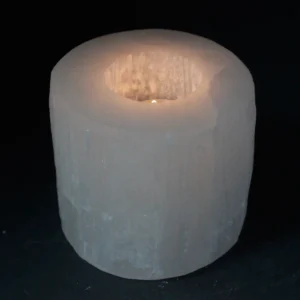 Ljusstake i selenit cylinder 8 cm - produktbild 4