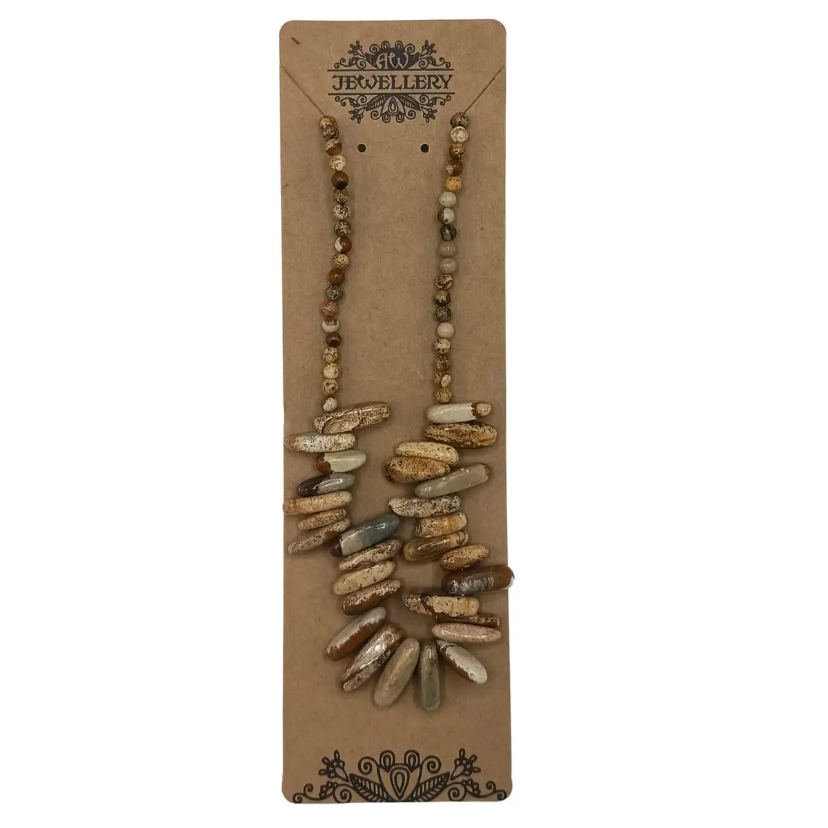 Longstone halsband med ädelstenen kartsten - produktbild 3
