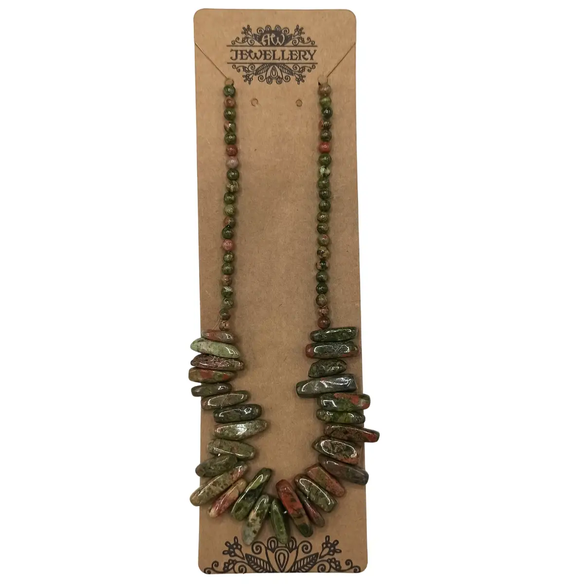 Longstone halsband med mossagat - produktbild 3