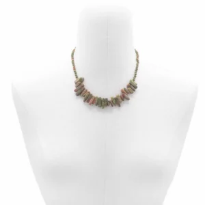 Longstone halsband med mossagat - produktbild 4