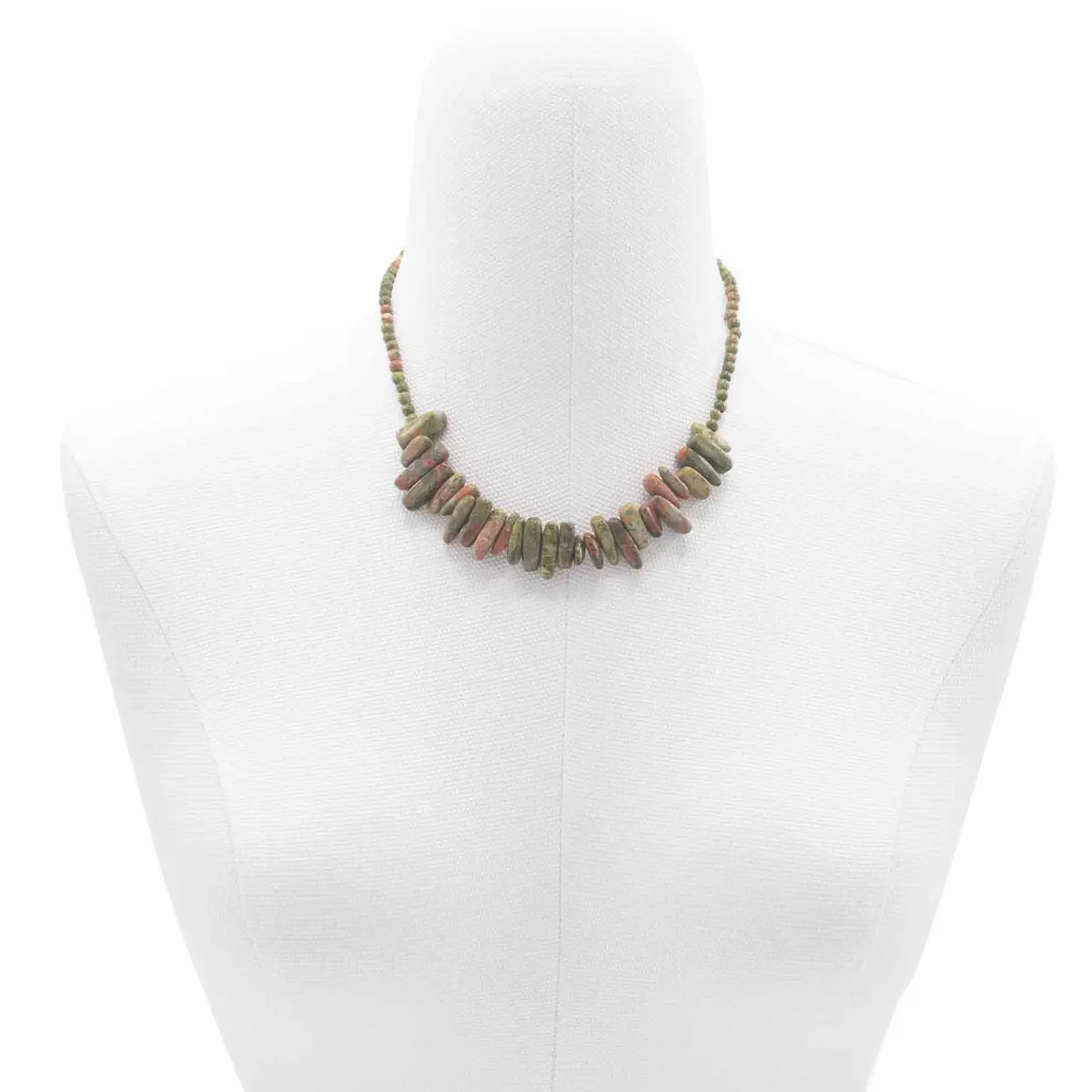 Longstone halsband med mossagat - produktbild 4