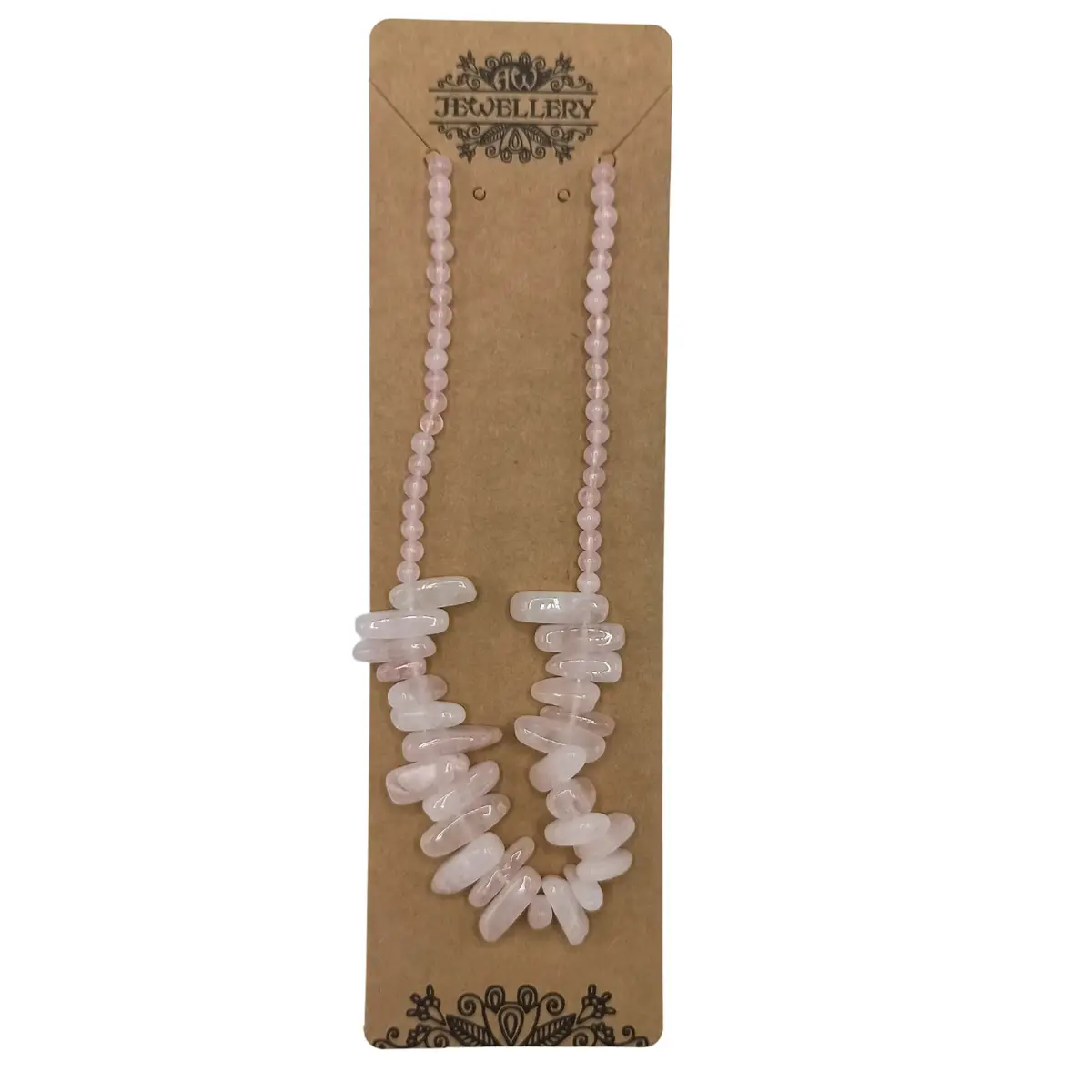 Longstone halsband med rosenkvarts - produktbild 3