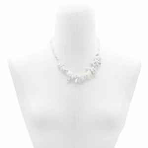 Longstone halsband med vit jaspis - produktbild 4